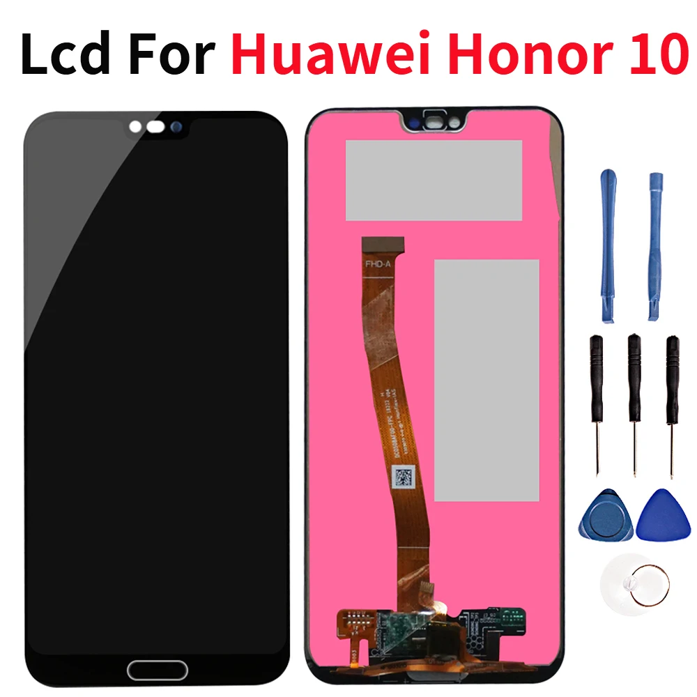 5 84 ''ЖК дисплей для Huawei Honor 10 ЖК сенсорный экран сборка с COL AL10 отпечатков