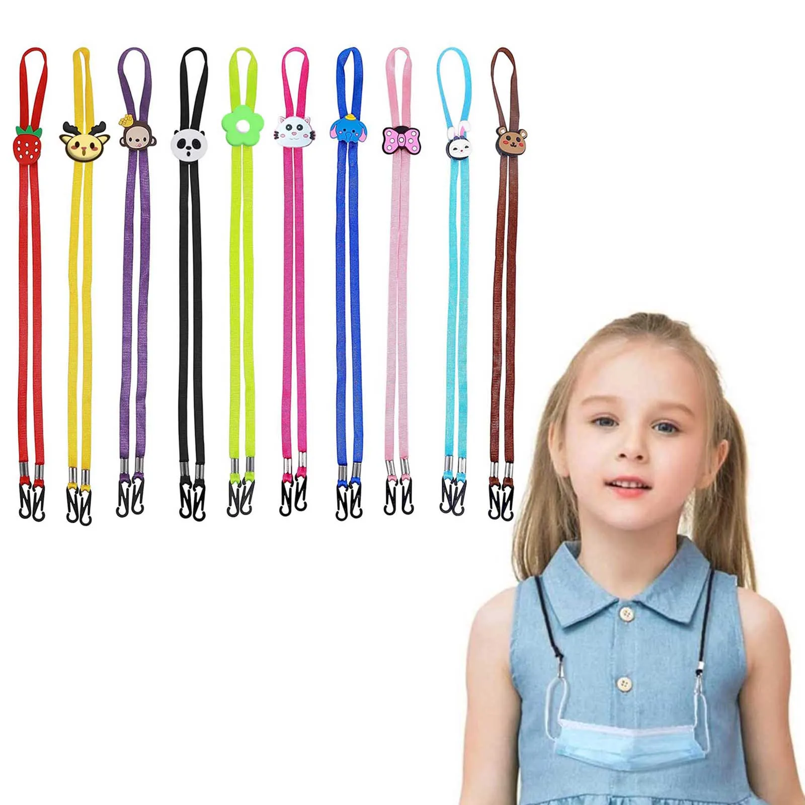 10 Pack Face Mask Lanyard For Kids Adults Adjustable Cartoon Design Extender Neck Holder Strap Ear Pressure Reliefs Hot | Дом и сад