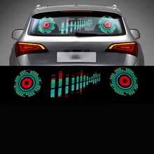 ECUALIZADOR activado por sonido LED para parabrisas de coche, luz de neón, lámpara Flash rítmica con música, estilo con caja de Control
