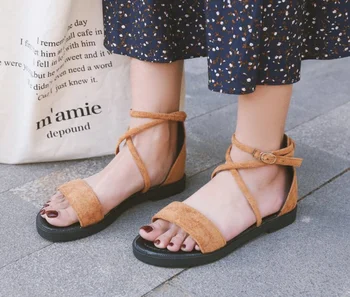 

women sandals hot fashion Women Summer Beach Roman Sandal ladies Open Toe flat sandal Casual female shoes