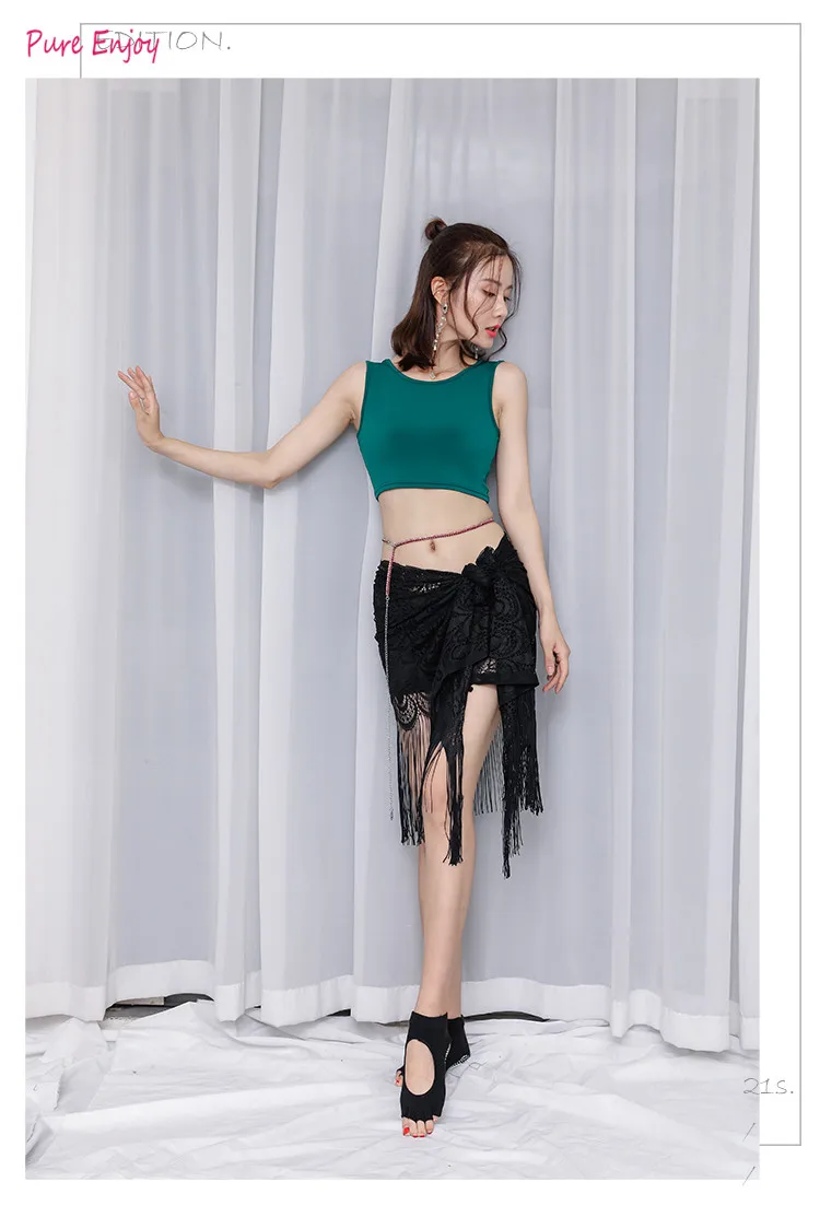 Belly Dance Hip Towel Практика одежды набор кисточкой четыре квадратных полотенце начинающих танец талии цепи производительности бедра полотенце талии полотенце