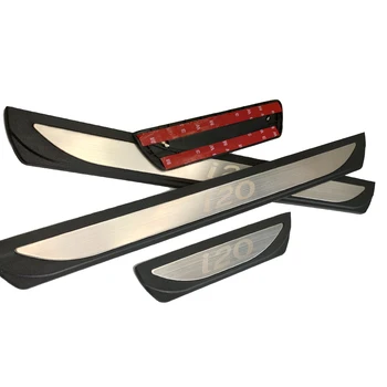 

Car Accessories Sticker For Hyundai Elite I20 Door Sill Protector Protective Scuff Plate Auto Styling 2015 2016 2017 2018 4pcs