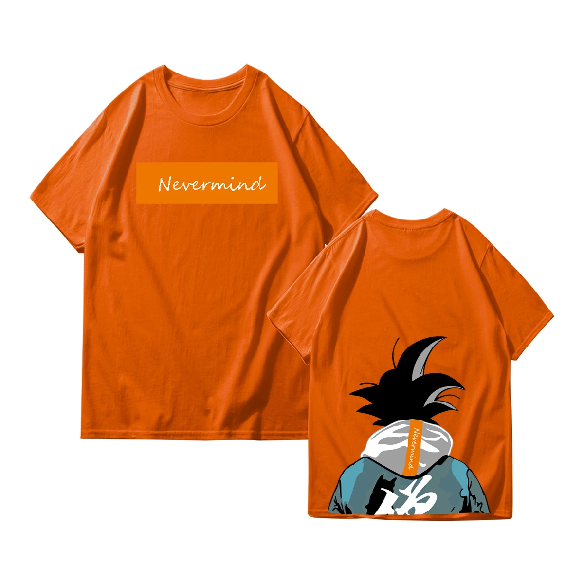 Летняя мужская футболка Dragon Ball, парная футболка с коротким рукавом, Японская уличная одежда с мотивами из аниме Sportswaer, топы, футболки, брендовые хлопковые топы, футболки - Цвет: Orange 6
