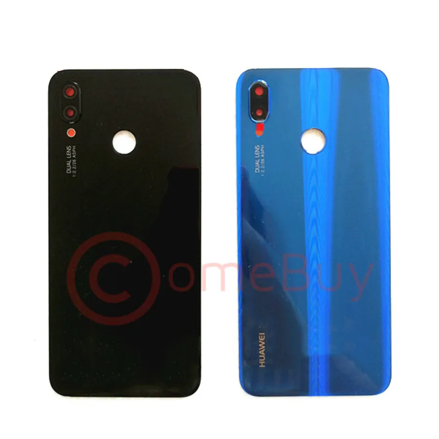 Для huawei P20 Lite крышка батареи Задняя стеклянная панель Задняя Дверь Корпус чехол+ кнопка отпечатков пальцев для huawei P20 Lite крышка батареи