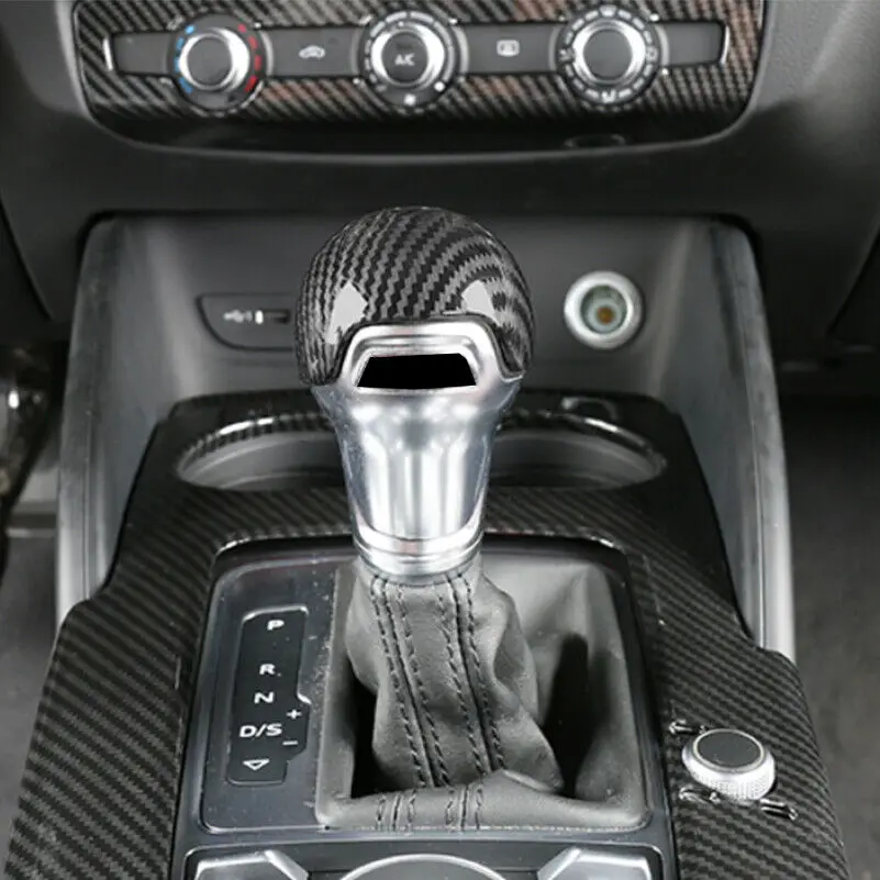 Карбоновая Автомобильная рукоятка рычага переключения передач Накладка для Audi A3 8V