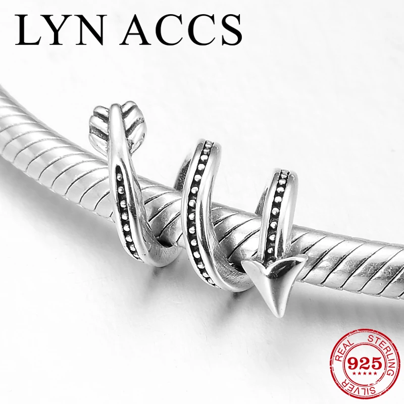 New Fashion 925 Sterling Silver Sweet Love Cupid Arrow charms Beads Jewelry Making Fits Original Pandora Charms Bracelet Bangles