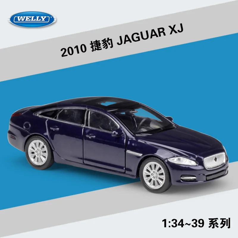 Синий 1:36 WELLY 2010 JAGUAR XJ металлическая литая модель автомобилей модель автомобиля из сплава для коллекционирования детский подарок в розничной упаковке - Цвет: Синий