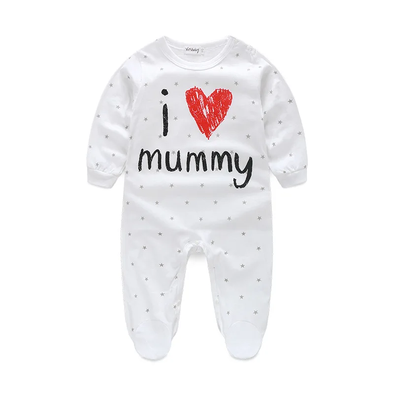 Baby Rompers Newborn I Love Mummy & Daddy Baby Costume Girls Boy Jumpsuit Clothing Spring Romper Body Baby Clothes Bebes