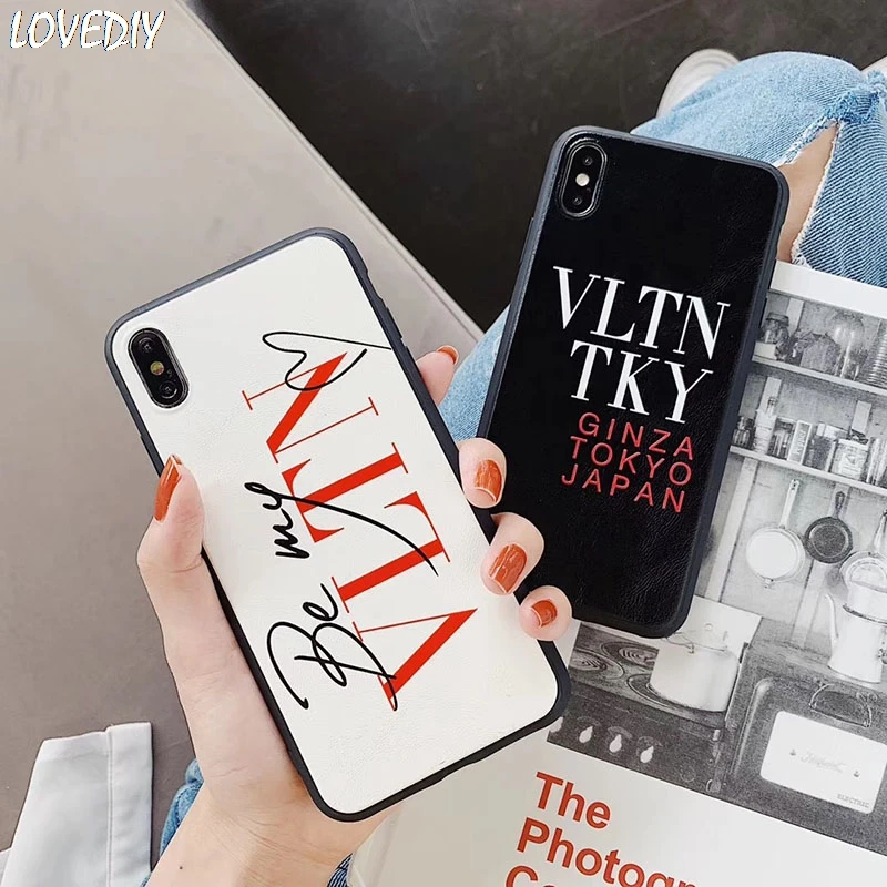 Luxury brand Italy VLTN soft sheepskin cover case for apple iphone X XS MAX XR 7 8 6 6S Plus phone coque capa fundas |
