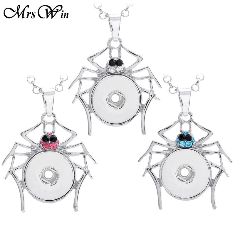 

New Crystal Spider Pendants 18mm Metal Snap Button Pendant OEM, ODM Watches Women One Direction Snaps Jewelry