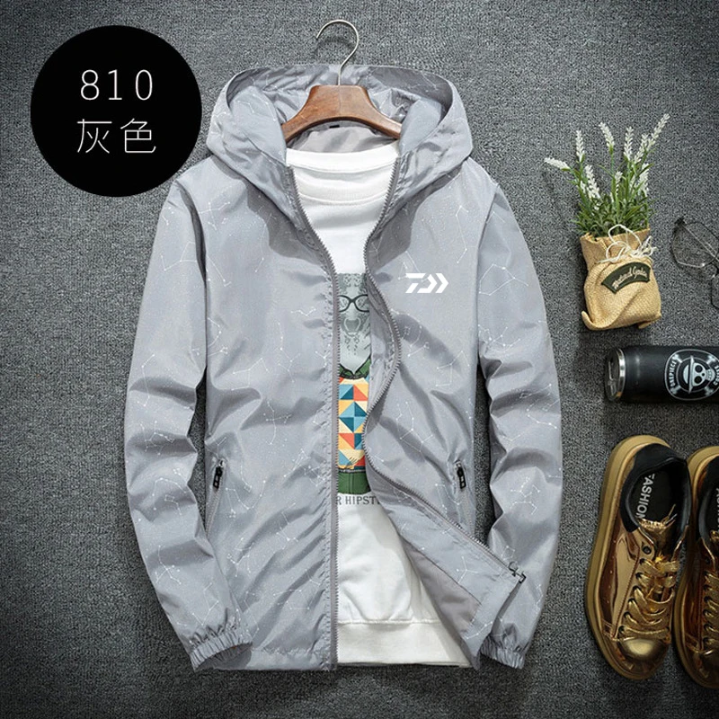 Hoodie dos Homens Jaquetas de Pesca Roupas de Pesca Camisa de Pesca Nova Daiwa Camuflagem Fina Primavera Esporte Caça Cabolsa Masculino M-7xl 25 High Quality Esporte e Lazer