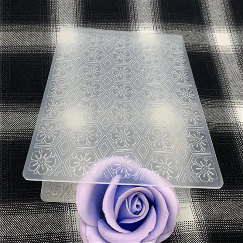 Hexagon geometric flowers print DIY Plastic Embossing Folders for DIY Scrapbooking Paper Craft/Card Making Decoration Supplies plastic embossing folder embossing folder