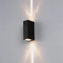 Крытый/Открытый 6 Вт COB светодиодный светильник вверх/вниз для строительства наружный настенный светильник