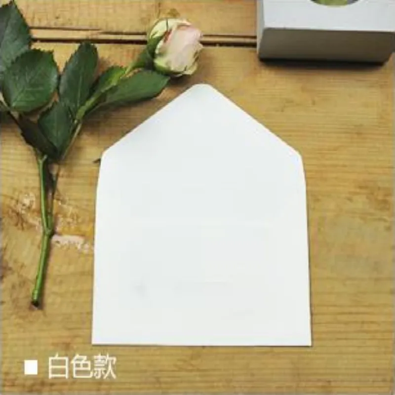 white envelope 50 шт./1 набор, белая, коричневая, черная крафт-бумага, конверты, винтажный Европейский стиль, конверт для карт, скрапбукинг, подарок - Цвет: white envelope