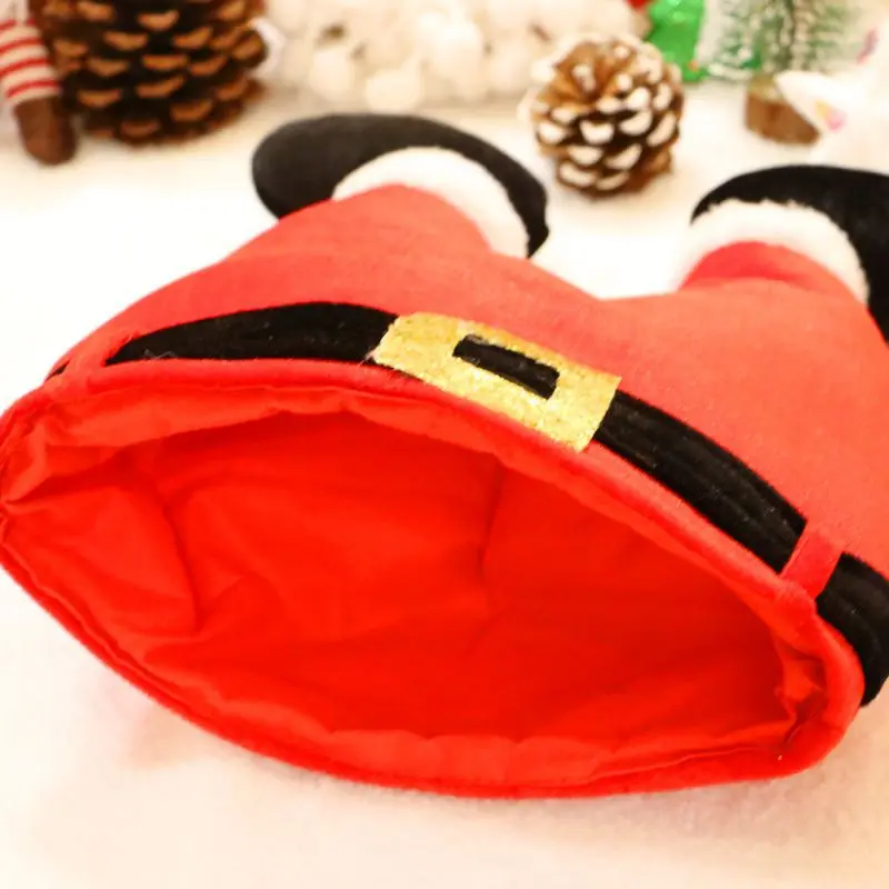 Забавные креативные Мягкие Плюшевые рождественские штаны, украшения для ног, клоун для детей и взрослых, Рождественская шапка, фланелевая Рождественская Праздничная шапка