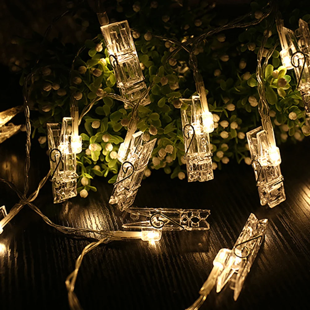 1.5/3/4.5/6m Photo Clip Battery LED Light String Lamp Wedding Party Decoration Outdoor and indoor decoration light.Outdoor