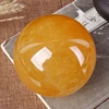 3-10cm Natural Citrine Calcite Quartz Crystal Sphere Ball Healing Gemston Home Decor+ wood bracket ► Photo 2/6