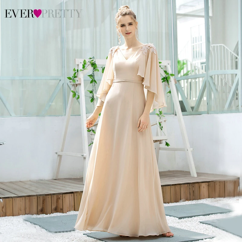 Элегантное платье подружки невесты Ever Pretty EP00638 ТРАПЕЦИЕВИДНОЕ ПЛАТЬЕ с оборками