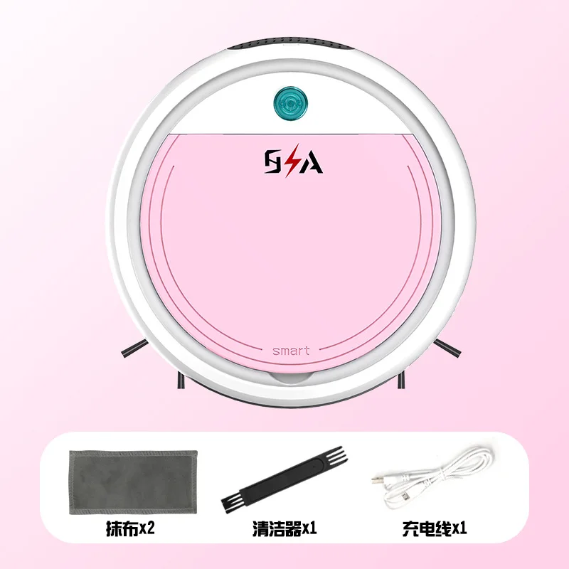 White Pink Box Робот-пылесос Многофункциональный 4-в-1 очиститель Перезаряжаемые Сухой Влажной уборки УФ стерилизатор для удаления пыли и щетка для волос; Прямая поставка - Цвет: White Pink Box