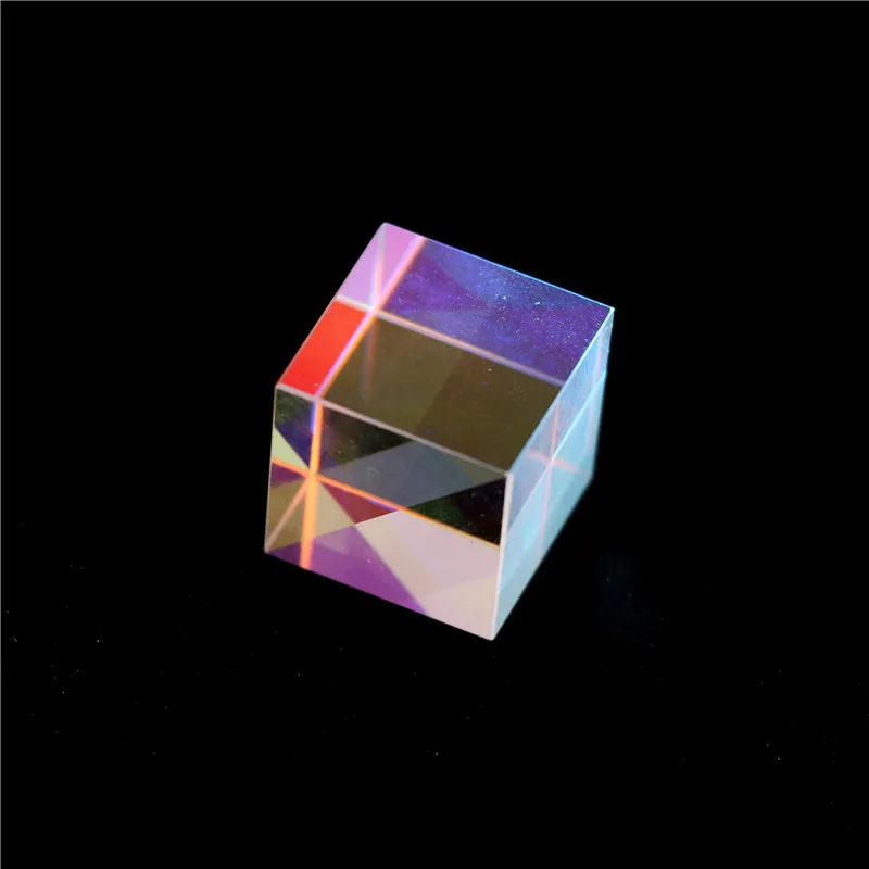 Цветной призменный свет куб шестисторонний яркий разделяющий призму оптический эксперимент оптический объектив край пара детей подарок на день рождения