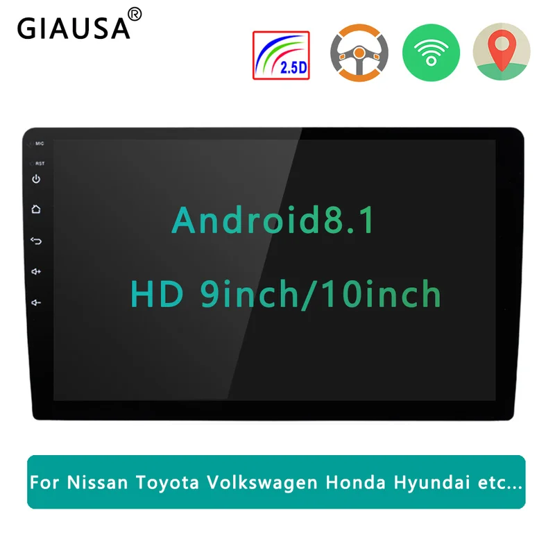 

Universal Radio Auto Android 9 10 inch Car Multimedia Stereo GPS Double 2 din WiFi Bluetooth Auto Audio Player Head Unit System