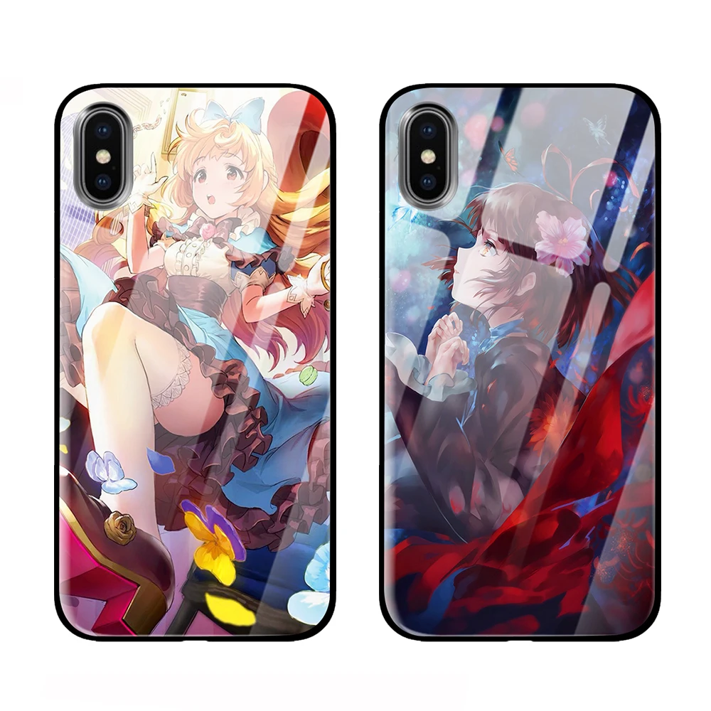 Аниме девушка закаленное стекло Роскошные Чехлы для huawei P30 P20 mate 10 20 Honor 8 9 10 Pro Lite