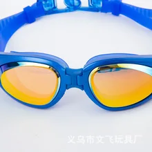 Взрослые силикагель красочные гальванические Анти-туман УФ-защита очки для плавания гальванические очки Вэнь бесплатные очки производитель