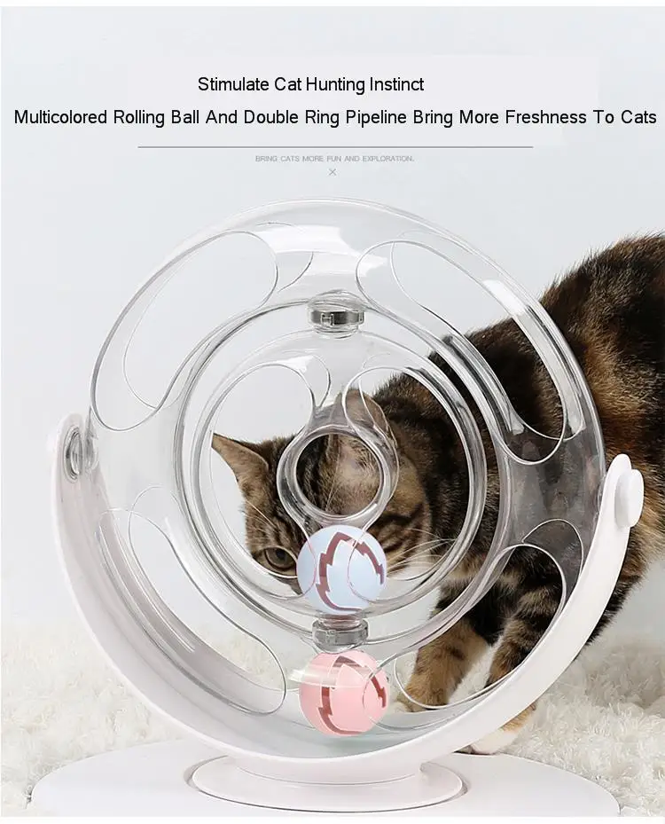 Cat toy space circle cat turntable tease cat stick KITTEN TOY self-hey pet cat supplies orbital ball