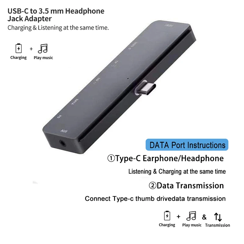 USB C концентратор для iPad pro usb type C к HDMI PD USB 3,0 SD TF кард-ридер 3,5 мм разъем для наушников адаптер для Macbook Pro Air