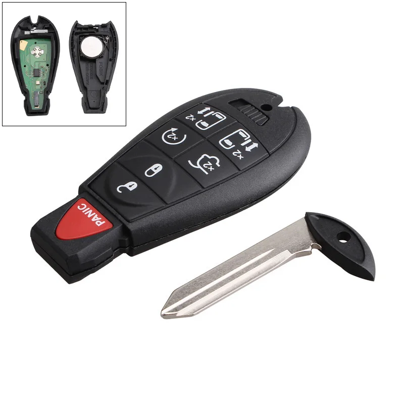 433MHz 7 Buttons Remote Car Key ID46 Chip Fob Transmitter Clicker Alarm M3N5WY783X IYZ-C01C for Chrysler Dodge Grand 2008-2012