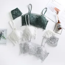 Полностью кружевное хлопковое Сексуальное Женское ночное белье, бюстгальтер и трусики, прозрачный удобный тонкий бюстгальтер, женское нижнее белье, интимное платье