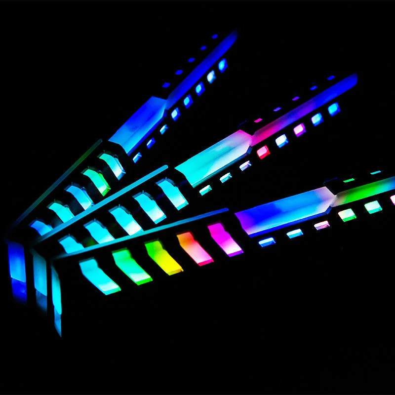 2 шт./компл. 12 см памяти компьютера кулер RAM теплоотвод светодиодный RGB ПК Радиатор одиночный/обе стороны RGB свет несколько цветов
