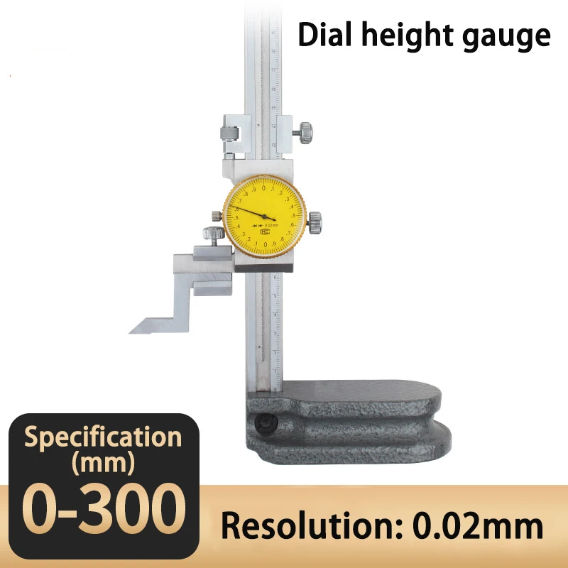Циферблат дисплей высота Манометр 0-200 0-300 мм с gaugeheight манометр измерительный инструмент суппорты - Цвет: Dial 0-300mm