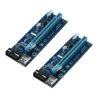 

PCI-E Express 1x to16x Extender Riser Card USB 3.0 Adapter SATA Power Cable 30cm/60cm
