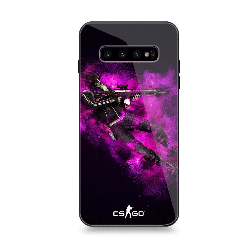 Стеклянный чехол для телефона Samsung A40 A50 A10 A20 A30 A60 A70 S10 S7 Edge S8 S9 Plus Note 8 9 с логотипом