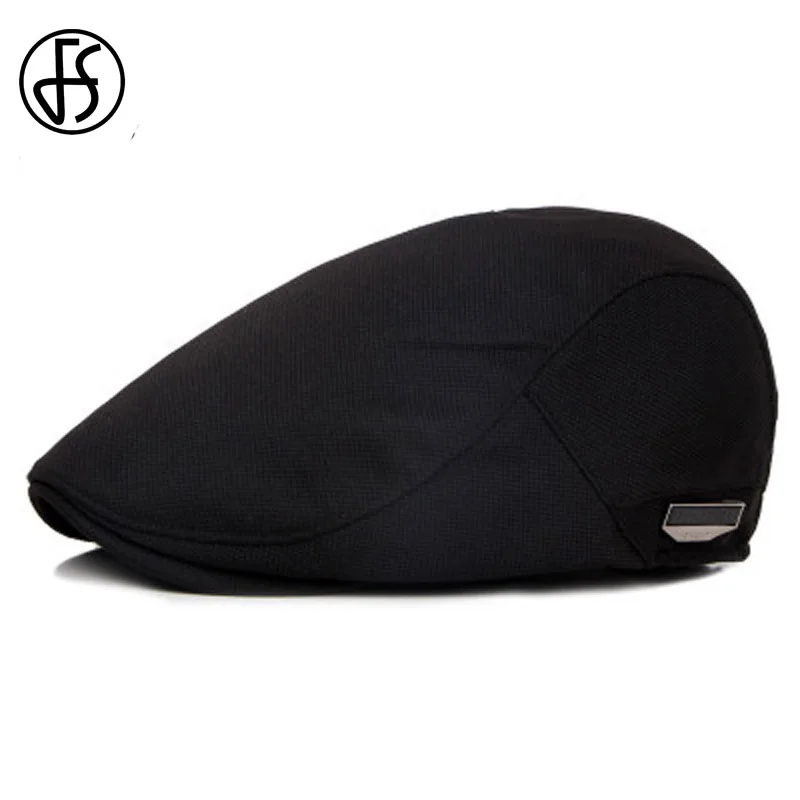 FS Fashion Flat Caps For Men Beret Hat Unisex Women Winter Casual Sun Hats Black Berets Femme Cabbie Peaky Chapeau Homme men's summer beret Berets