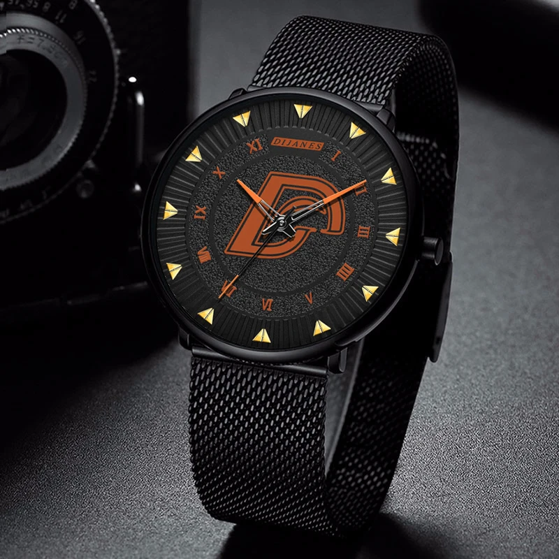 Fashion Mens Minimalist Watches Men Ultra Thin Stainless Steel Mesh Band Quartz Watch Man Business Gifts Clock relogio masculino