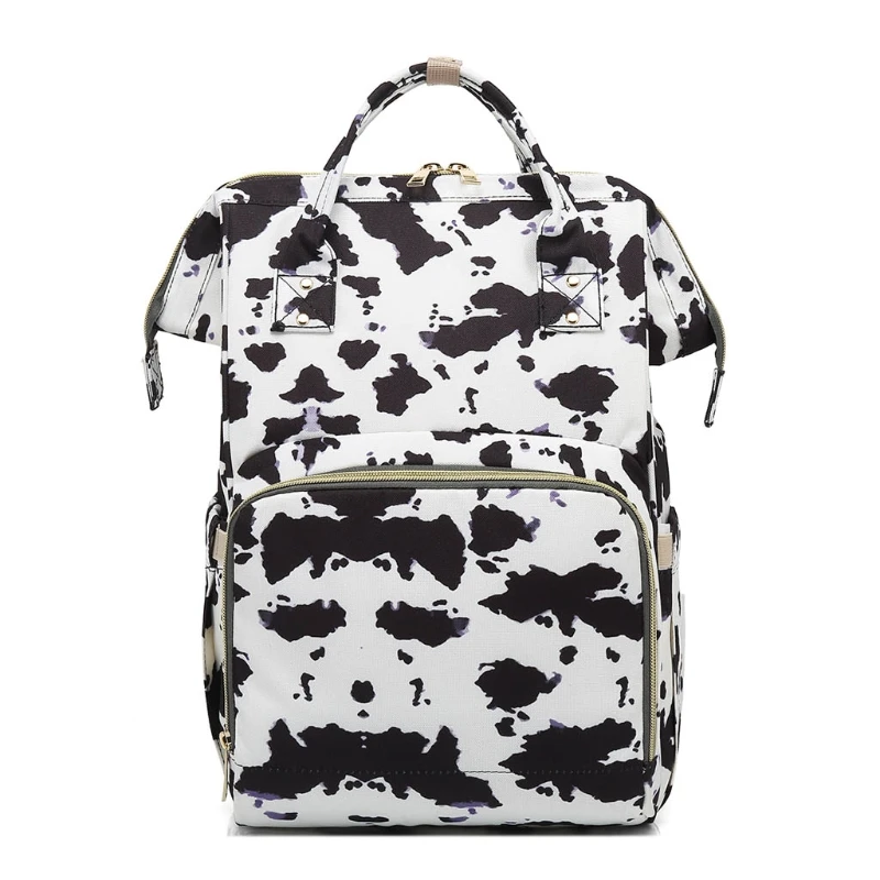 

Cow Spots Printed Diaper Bag Multi-functional Backpack Maternity Baby Changing Bag Large Capacity Backpacks Nursing Handbag