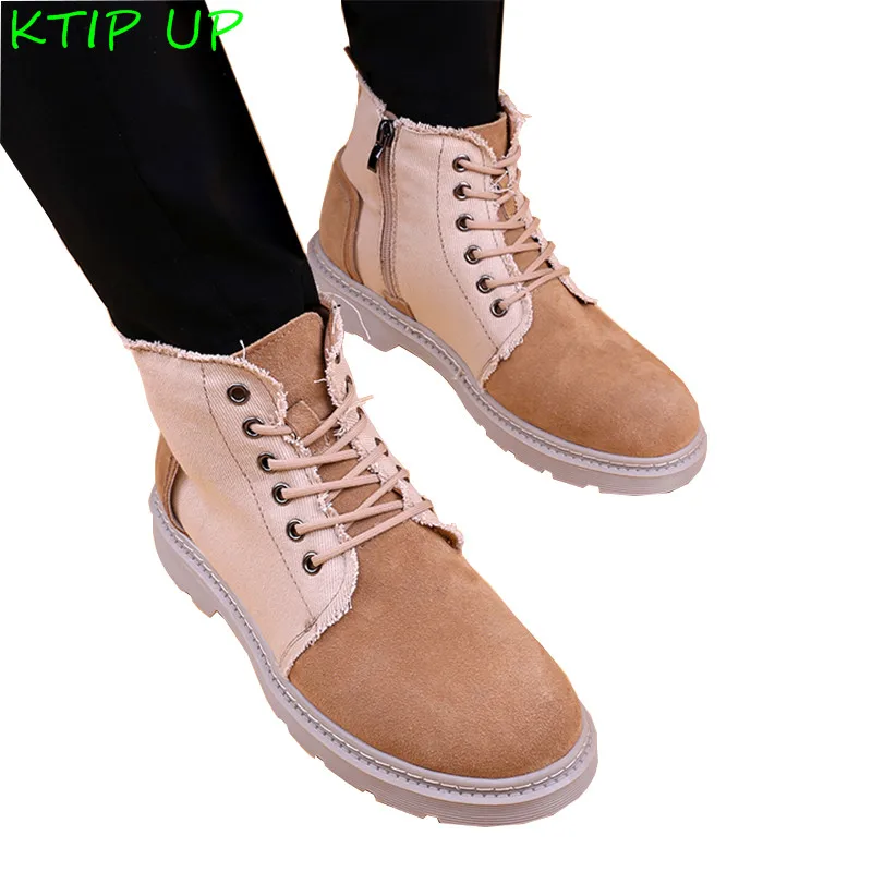 

Men Ankle Boots Genuine Leather Shoes Men Martin Boots Winter Boots Lovers Casual Spring Genuine Leather Booties New Men Shoes