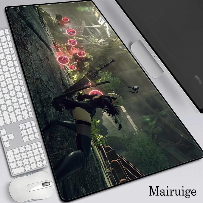 

Nier Automata Large Colorful Luminous Mousepad Gaming RGB Anime Mouse Pad Laptop Notebook Desk Mat for CSGO Dota Keyboard Pad