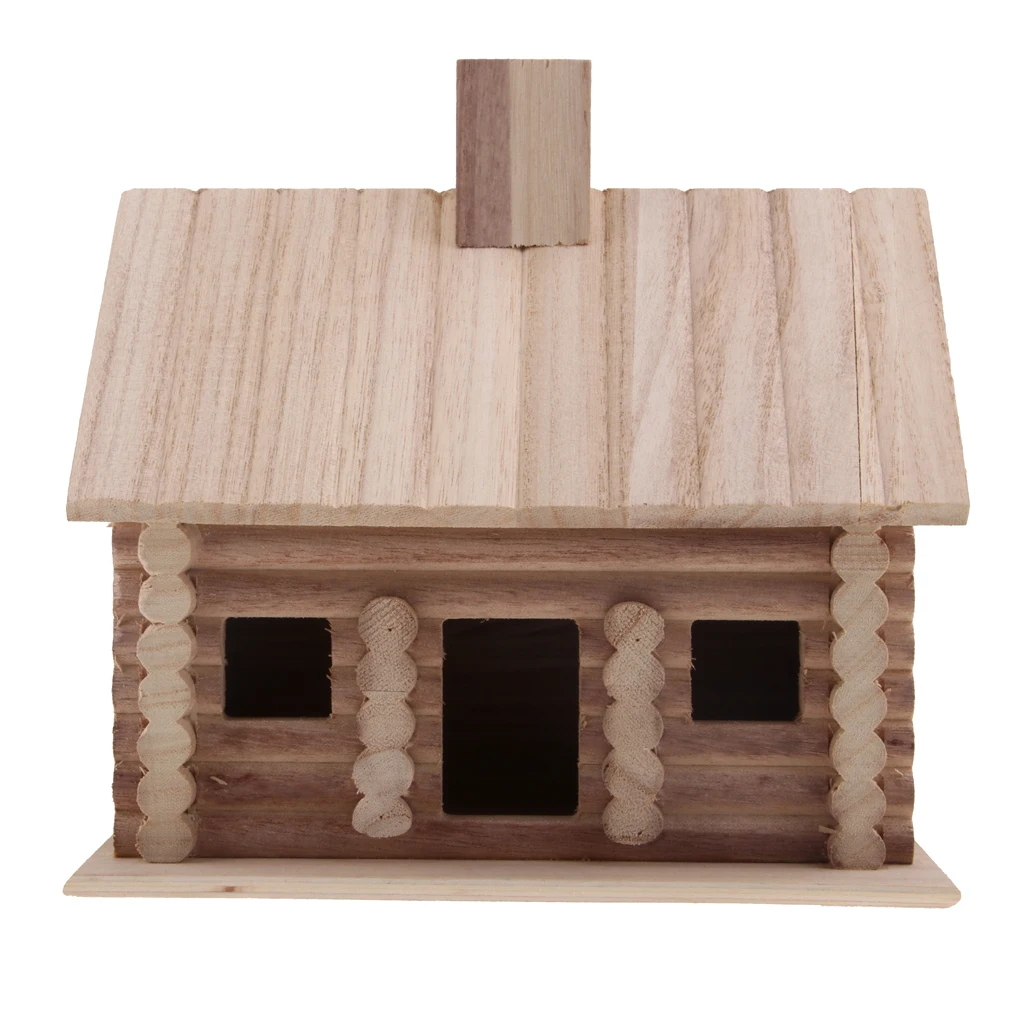Handmade Larger Bird House Wooden Bird Nesting Box Home Garden Ornament