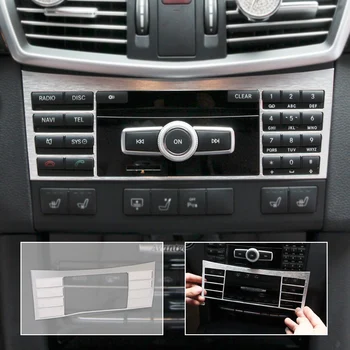 

New Sliver Alu Interior Center Console Button Panel Switch Panel decorative Cover Trim Fit For Mercedes Benz W212 E Class