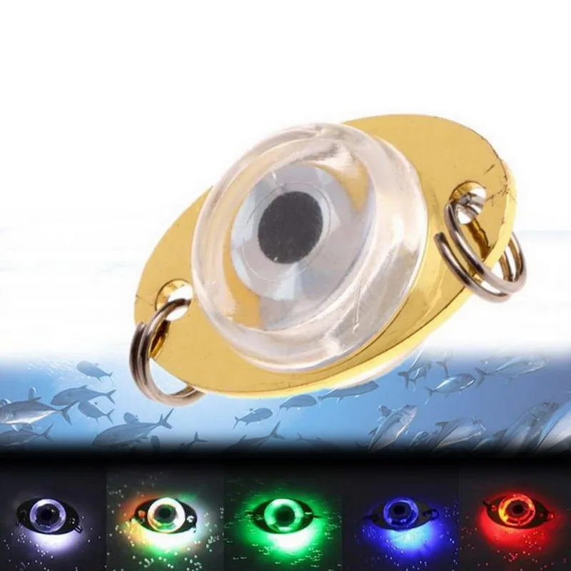 

1Pcs LED Deep Drop Underwater Eye Shape Lure Light Flashing Fishing Squid Fish Lamp Fishing Biat Lure Metal Lure Fishing Tackle
