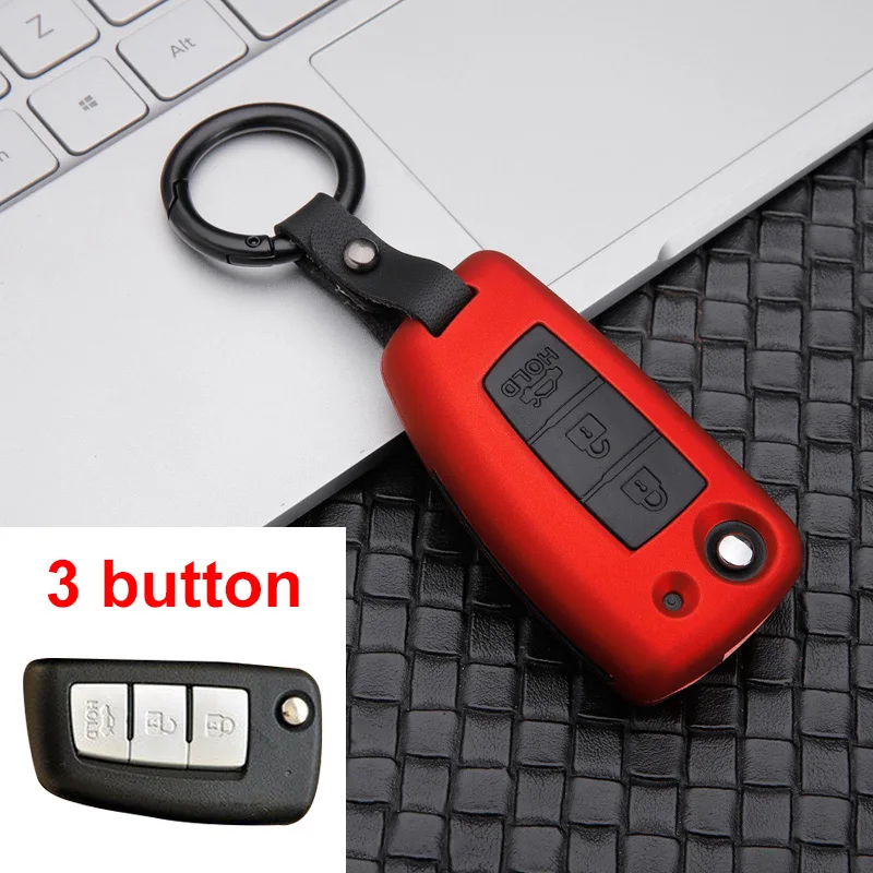3 Button Red ABS пластик+ силиконовый чехол для ключей от машины крышка для Nissan X-Trail T32 Rogue Juke F15 Qashqai J11 Murano MAXIMA ALTIMA аксессуары - Название цвета: 3 Button Red