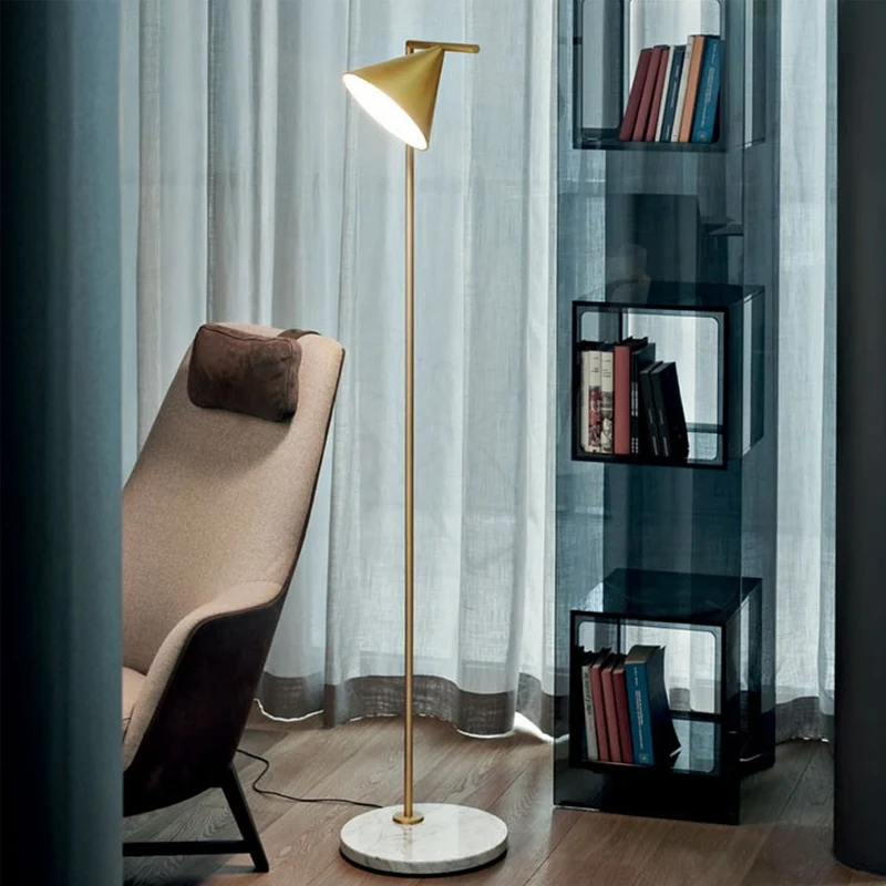 

Italian design floor lamp net red study Nordic bedroom living room warm star with vertical lamp