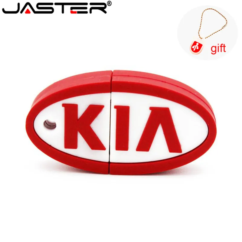 Силиконовый автомобильный флеш накопитель JASTER KIA 4 ГБ 8 16 32 64 объемный мультяшный