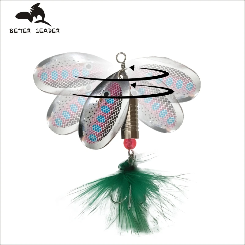 

1pcs Metal Fishing Lure Bass Lure Wobblers Spinner Fishing Baits Arttificial Bait Sea Hard Lures with Feather Swimbait Hooks