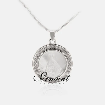 

SERMENT European New Religious Pendant Necklace For Men and Women Unique Gilded Shell Necklace Charms Fashion Jewelry Girl Gifts
