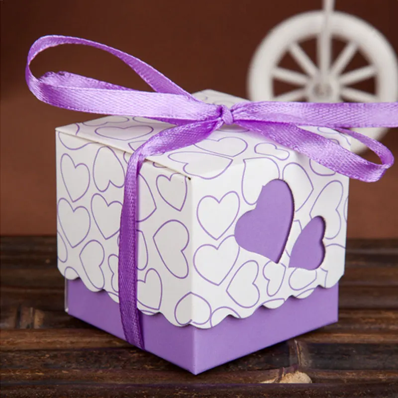 Мешок для сахара из красной лентой вечерние украшения популярны в форме сердца