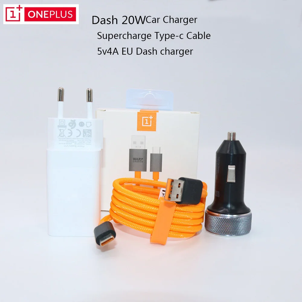 Oneplus Dash ЕС Зарядное устройство 5V4A автомобиля Зарядное устройство для One plus 6 5/5 T/3/3T тире зарядный адаптер тире 4A USB зарядка Тип C кабель